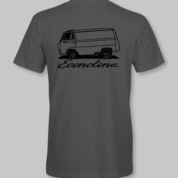 1960's Ford Econoline Retro T-Shirt - van life vanner e100 hot rod speed shop - Picture 6 of 11